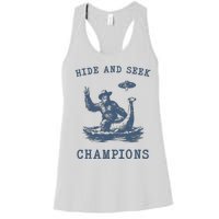 Hide And Seek Ufo Retro Bigfoot Women's Racerback Tank