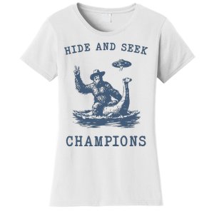 Hide And Seek Ufo Retro Bigfoot Women's T-Shirt