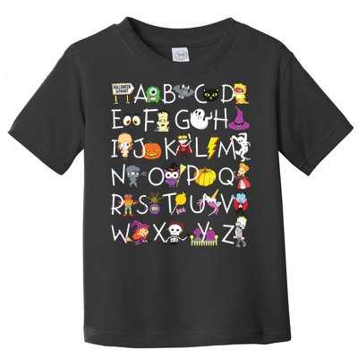 Halloween Alphabet Shirts Spooky Teacher Kindergarten Toddler T-Shirt