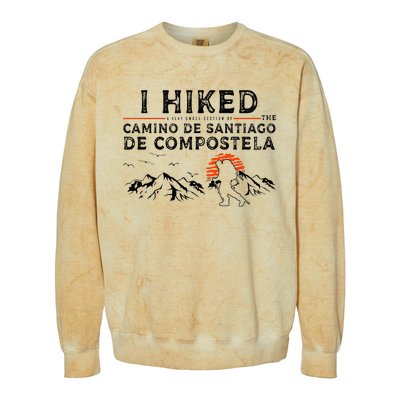 Hiked A Small Section Camino De Santiago De Compostela Colorblast Crewneck Sweatshirt