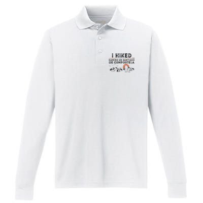 Hiked A Small Section Camino De Santiago De Compostela Performance Long Sleeve Polo