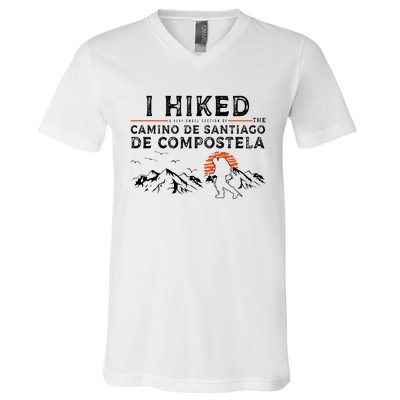 Hiked A Small Section Camino De Santiago De Compostela V-Neck T-Shirt