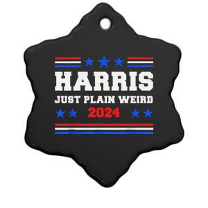 Harris Allies Saying Just Plain Weird To Trump Liberal Say Ceramic Star Ornament