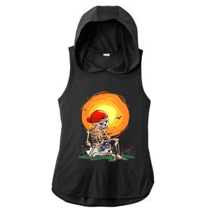 Halloween Awesome Skeleton Gamer Gaming Gift Ladies PosiCharge Tri-Blend Wicking Draft Hoodie Tank