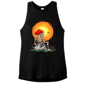 Halloween Awesome Skeleton Gamer Gaming Gift Ladies PosiCharge Tri-Blend Wicking Tank