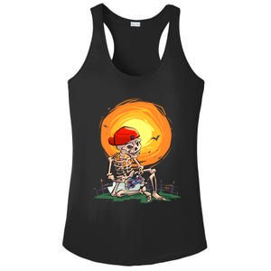 Halloween Awesome Skeleton Gamer Gaming Gift Ladies PosiCharge Competitor Racerback Tank