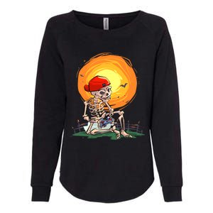 Halloween Awesome Skeleton Gamer Gaming Gift Womens California Wash Sweatshirt