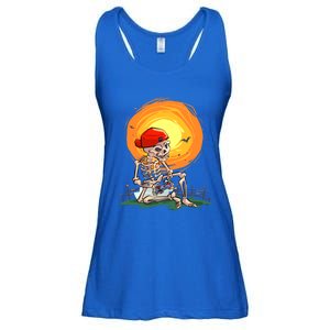 Halloween Awesome Skeleton Gamer Gaming Gift Ladies Essential Flowy Tank