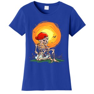 Halloween Awesome Skeleton Gamer Gaming Gift Women's T-Shirt