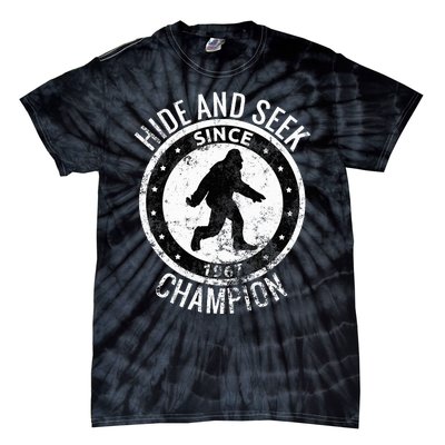 Hide And Seek Champion Bigfoot Sasquatch Since 1967 Tie-Dye T-Shirt