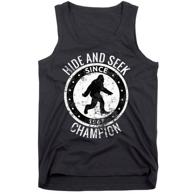 Hide And Seek Champion Bigfoot Sasquatch Since 1967 Tank Top