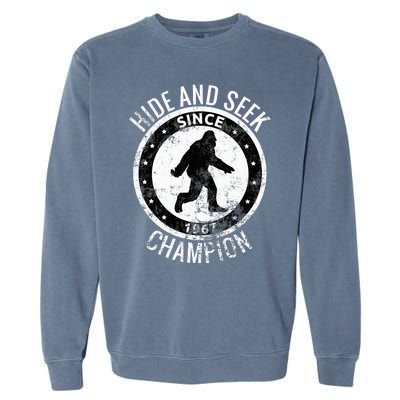 Hide And Seek Champion Bigfoot Sasquatch Since 1967 Garment-Dyed Sweatshirt