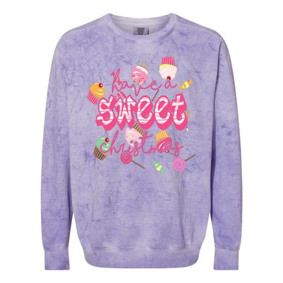 Have A Sweet Christmas Cute Candy Colorblast Crewneck Sweatshirt