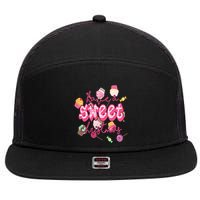 Have A Sweet Christmas Cute Candy 7 Panel Mesh Trucker Snapback Hat