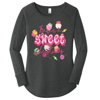 Have A Sweet Christmas Cute Candy Women's Perfect Tri Tunic Long Sleeve Shirt