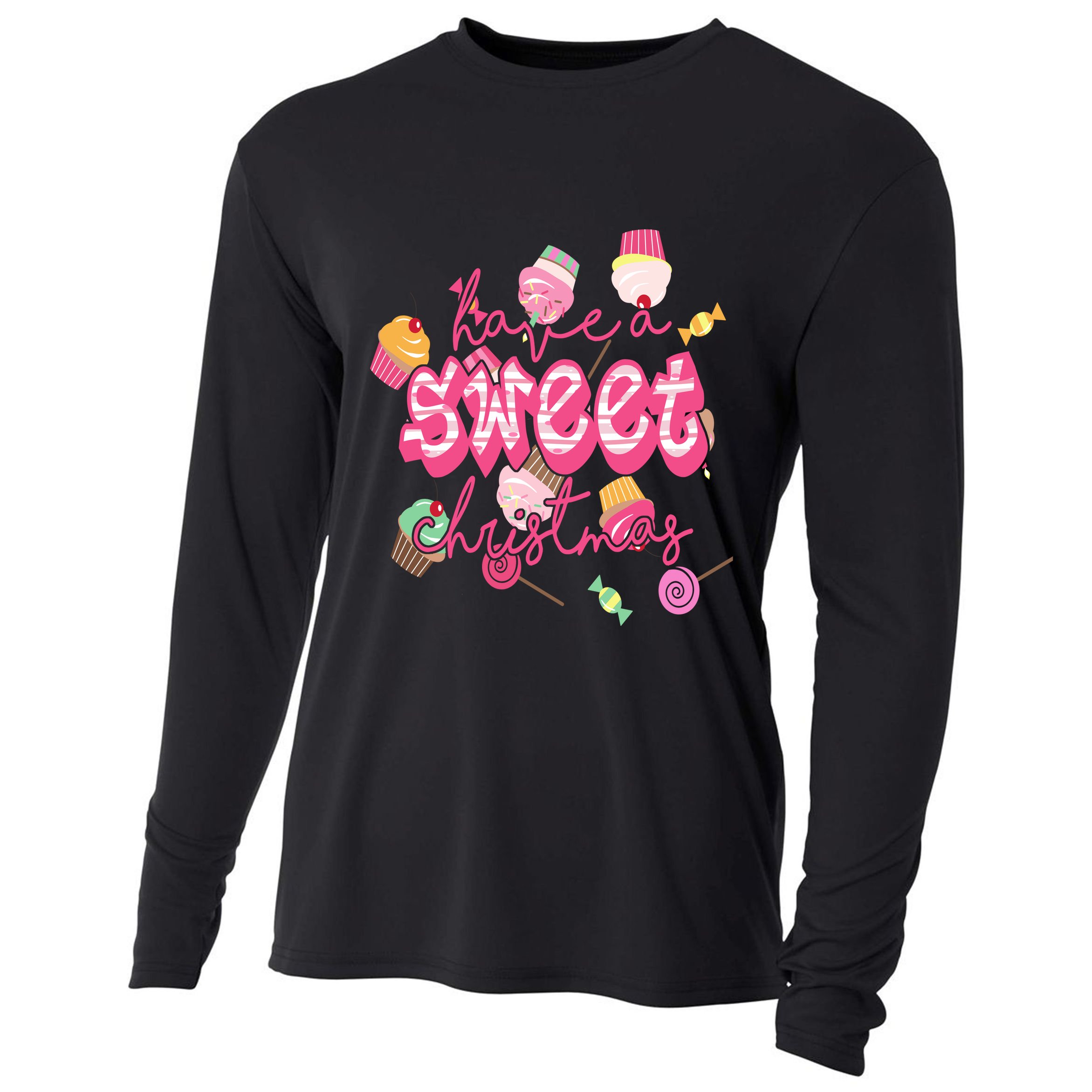 Have A Sweet Christmas Cute Candy Cooling Performance Long Sleeve Crew