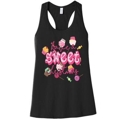 Have A Sweet Christmas Cute Candy Women's Racerback Tank