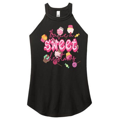 Have A Sweet Christmas Cute Candy Women’s Perfect Tri Rocker Tank