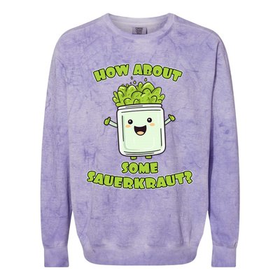 How About Some Sauerkraut Colorblast Crewneck Sweatshirt