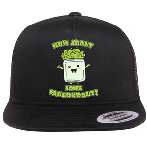 How About Some Sauerkraut Flat Bill Trucker Hat