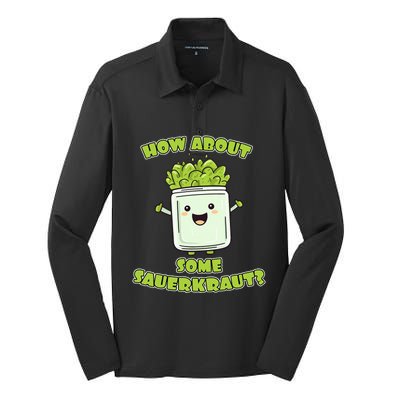 How About Some Sauerkraut Silk Touch Performance Long Sleeve Polo