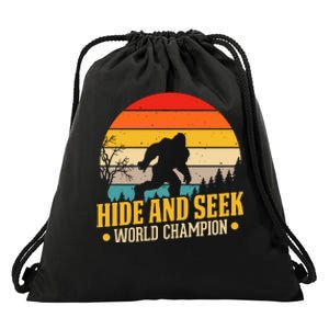 Hide And Seek World Champion Graphic Drawstring Bag