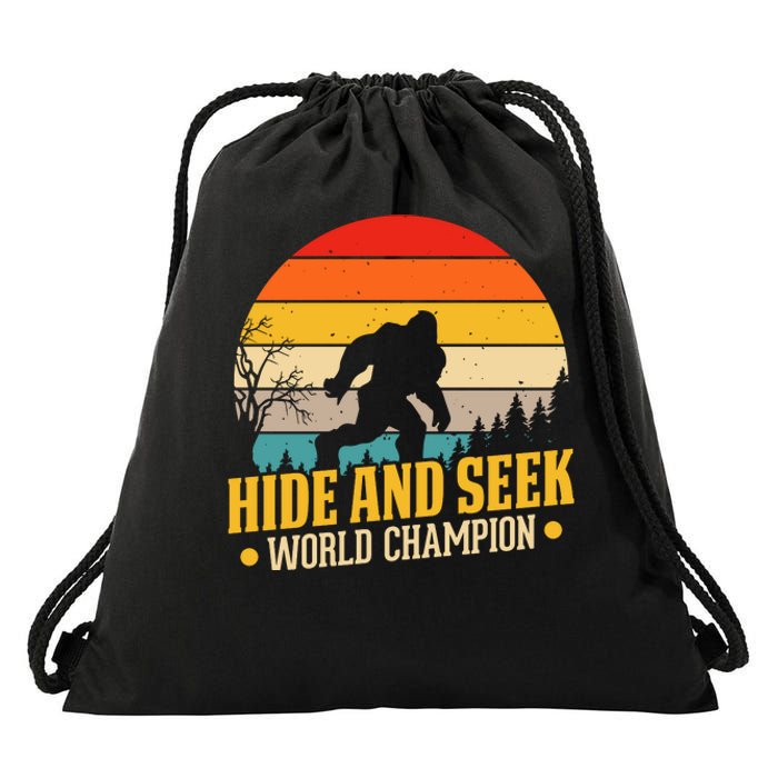 Hide And Seek World Champion Graphic Drawstring Bag