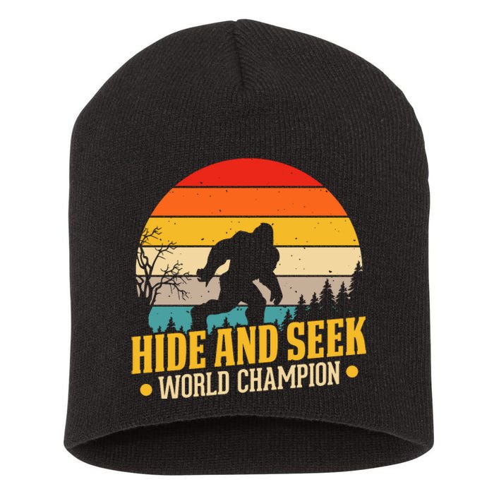 Hide And Seek World Champion Graphic Short Acrylic Beanie