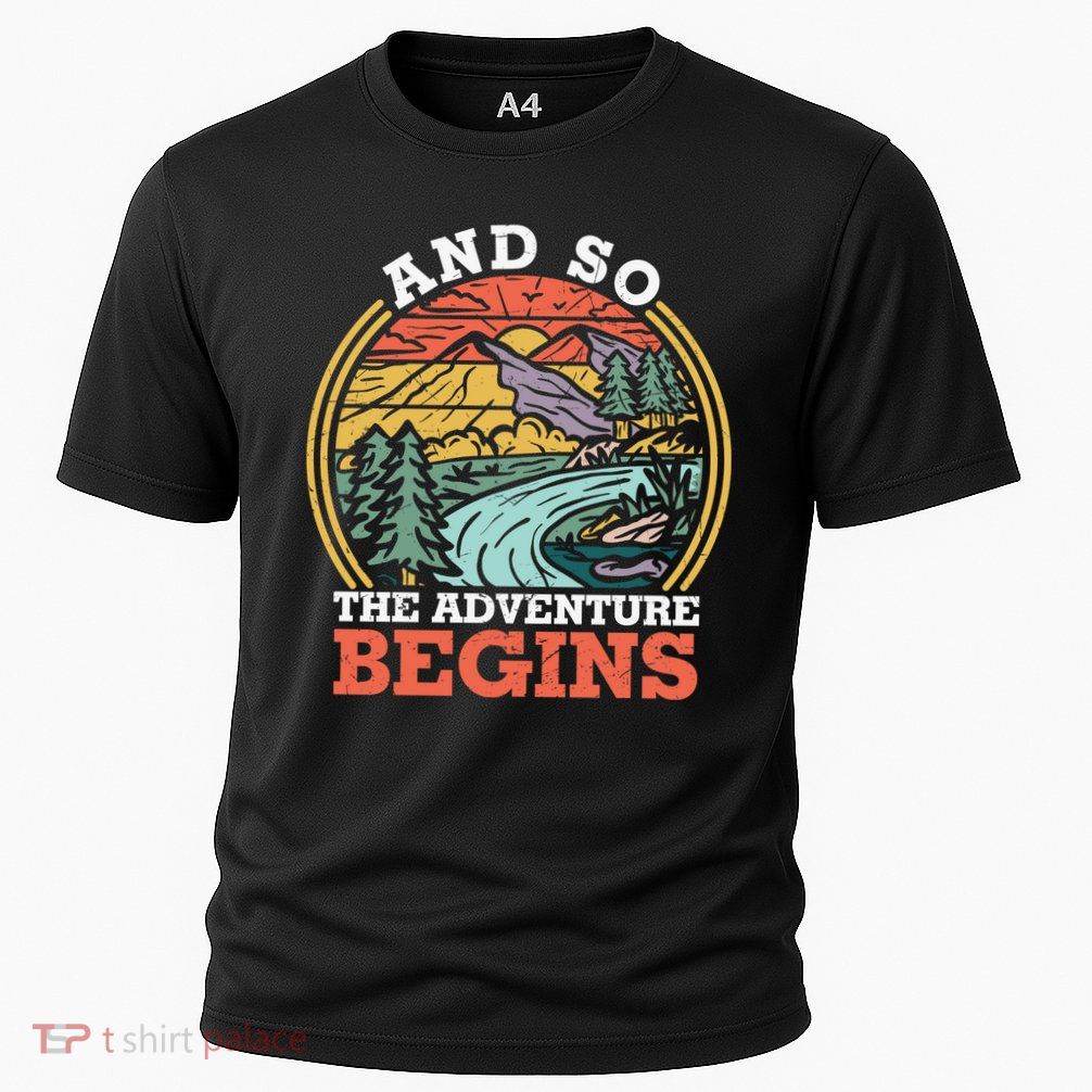 Humor And So The Adventure Begins Vintage Retro Performance Shirt