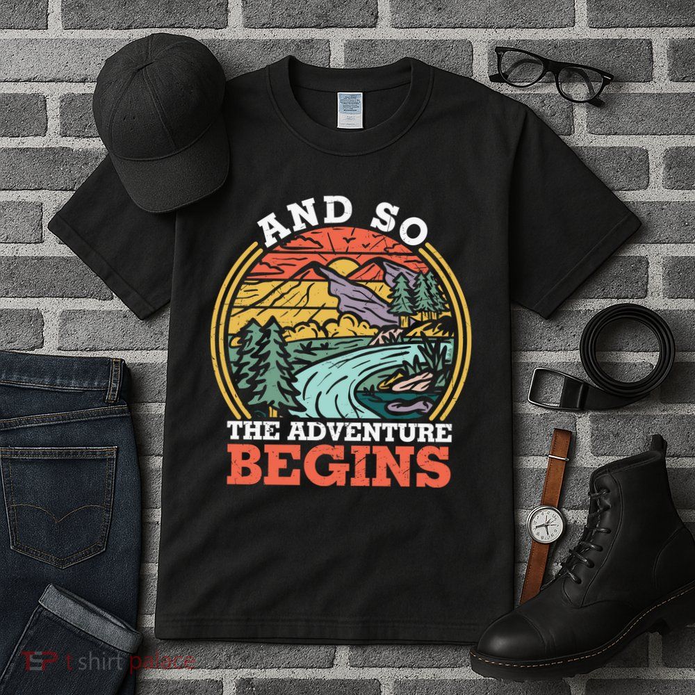 Humor And So The Adventure Begins Vintage Retro Tall T-Shirt