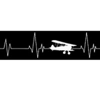 Heartbeat Airplane Single Engine EKG Aviator Flying Pilot Bumper Sticker