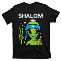 Hanukkah Alien Shalom Chanukah Jewish Space  T-Shirt