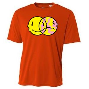 Happy And Sad Emoji Cooling Performance Crew T-Shirt