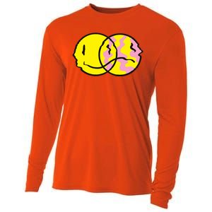 Happy And Sad Emoji Cooling Performance Long Sleeve Crew