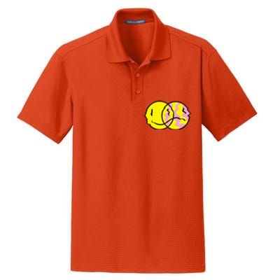 Happy And Sad Emoji Dry Zone Grid Polo