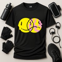Happy And Sad Emoji Cooling Performance Crew T-Shirt