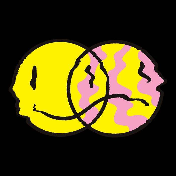 Happy And Sad Emoji Cooling Performance Crew T-Shirt