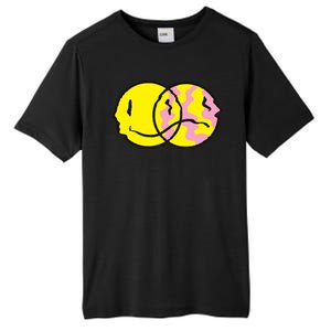 Happy And Sad Emoji Tall Fusion ChromaSoft Performance T-Shirt