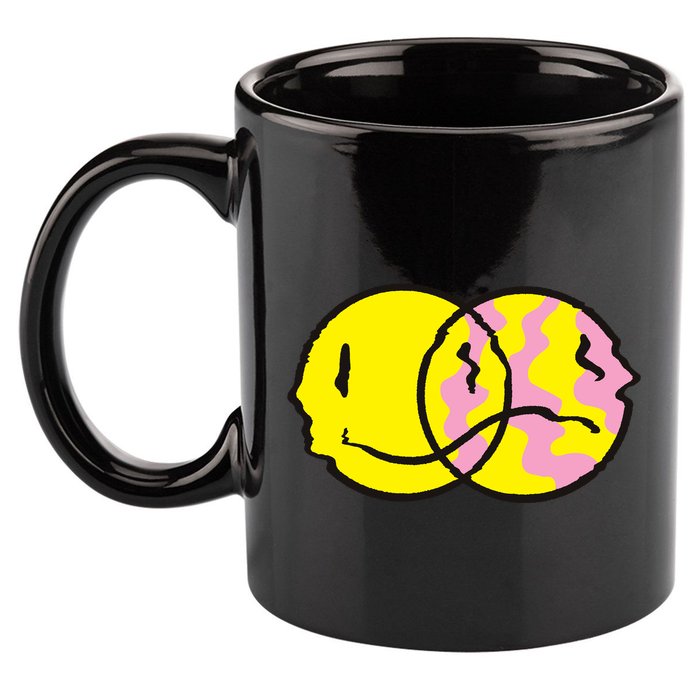 Happy And Sad Emoji 11oz C Handle Ceramic Mug