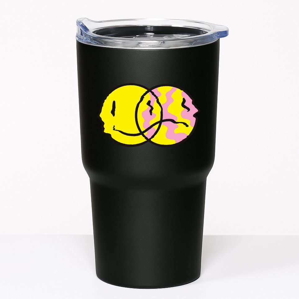 Happy And Sad Emoji Tumbler