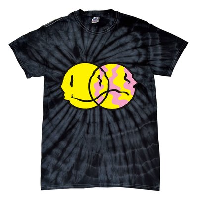 Happy And Sad Emoji Tie-Dye T-Shirt