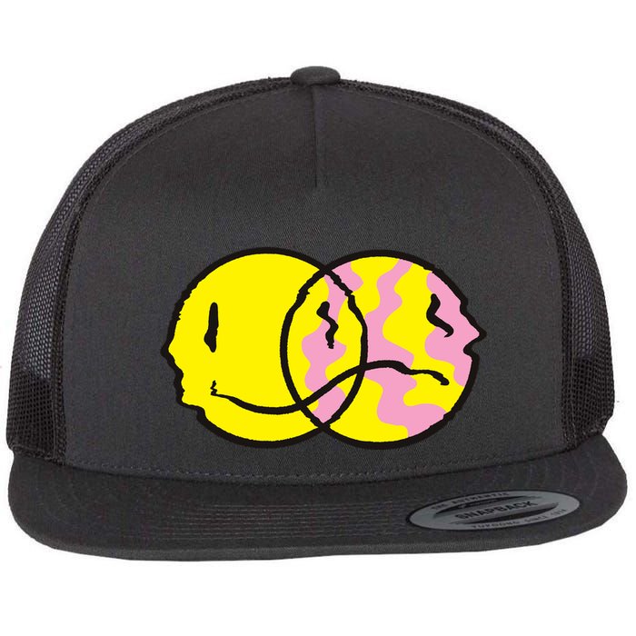 Happy And Sad Emoji Flatbill Hat
