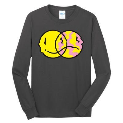 Happy And Sad Emoji Tall Long Sleeve T-Shirt