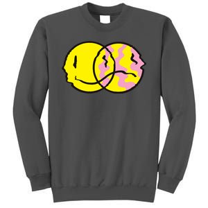 Happy And Sad Emoji Tall Sweatshirt