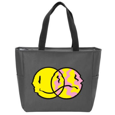 Happy And Sad Emoji Zip Tote Bag