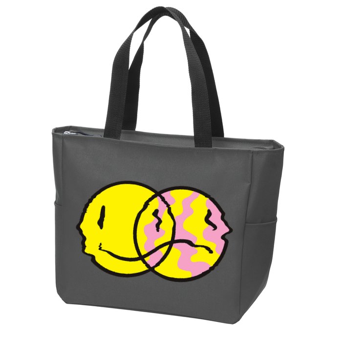 Happy And Sad Emoji Zip Tote Bag