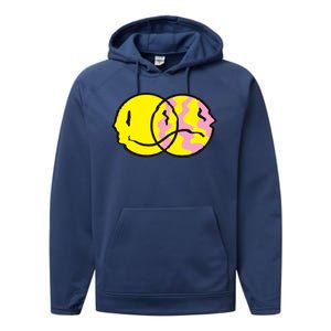 Happy And Sad Emoji Performance Fleece Hoodie