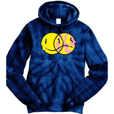 Happy And Sad Emoji Tie Dye Hoodie