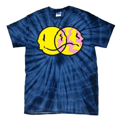 Happy And Sad Emoji Tie-Dye T-Shirt