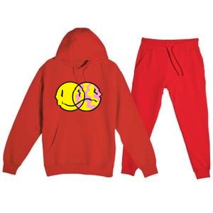 Happy And Sad Emoji Premium Hooded Sweatsuit Set